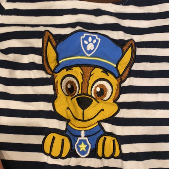 Paw Patrol Chase Applique long sleeve romper - Picture 2 of 3
